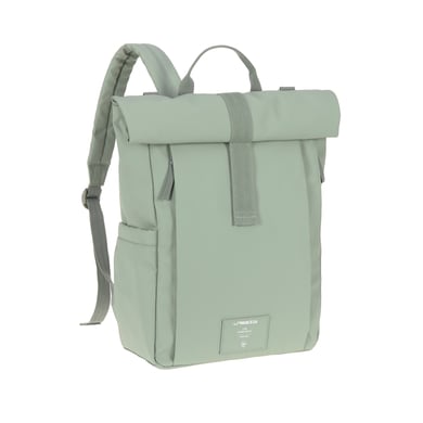 LÄSSIG Wickelrucksack Rolltop Up Backpack silver green von LÄSSIG