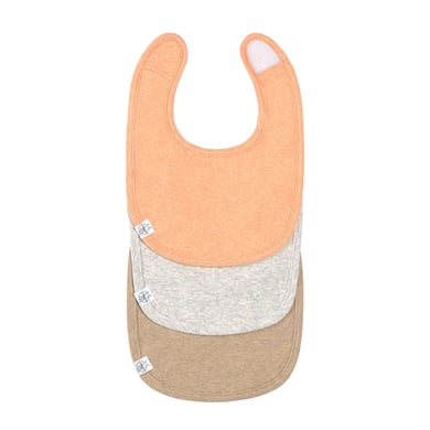 Lässig Lätzchen für Neugeborene 3er Set Apricot hellgrau beige von Lässig