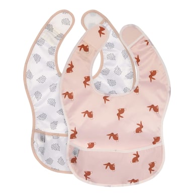 Lässig Lätzchen mit Auffangschutz 2er Pack Little Forest Hase von Lässig
