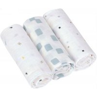 Swaddle & Burp Blanket M GOTS Happy Fruits blue, Swaddle & Burp Blanket M GOTS Happy Fruits blue, von LÄSSIG