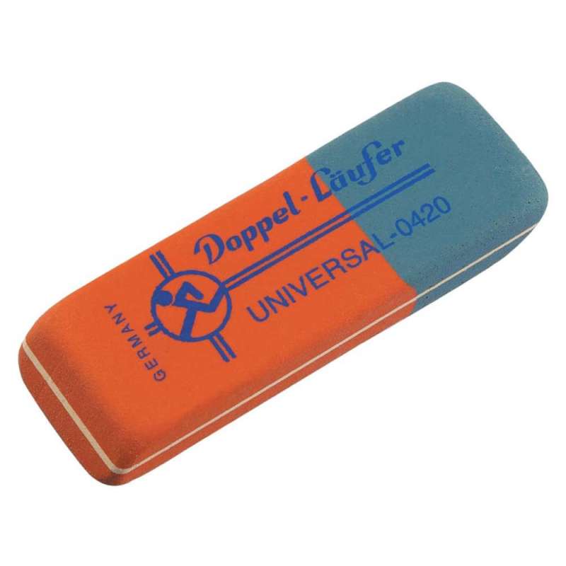 LÄUFER Radierer Kautschuk Doppel-LÄUFER, Sets Einzeln, Format 75 x 24 mm von LÄUFER