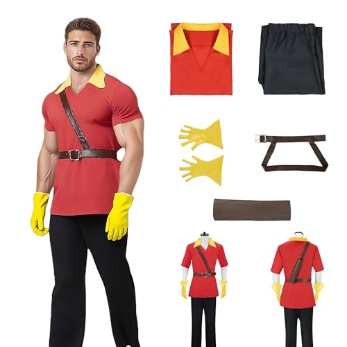 LAFUFU Herrenkostüm Cosplay für Erwachsene, Halloween-Outfits mit Gürtel, Handschuhen, Faschingskostüm, rote Scheiße mit Hose, Pfeiltasche für Karneval, Halloween, Mottoparty (Rot + Schwarz, Größe 2XL LAFUFU Herrenkostüm Cosplay für Erwachsene, Halloween-Outfits mit Gürtel, Handschuhen, Faschingskostüm, rote Scheiße mit Hose, Pfeiltasche für Karneval, Halloween, Mottoparty (Rot + Schwarz, Größe 2XL von LAFUFU