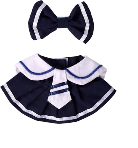 17 cm Puppenkleidung, Kleidung für Puppen-Outfit, Zubehör für 17 cm Puppenkleidung, niedliche Kleidung zum Verkleiden, einzigartiger Stil, 1 große Schleife, 1 Studentenröcke, Mädchen für beste 17 cm Puppenkleidung, Kleidung für Puppen-Outfit, Zubehör für 17 cm Puppenkleidung, niedliche Kleidung zum Verkleiden, einzigartiger Stil, 1 große Schleife, 1 Studentenröcke, Mädchen für beste von LAIBUY
