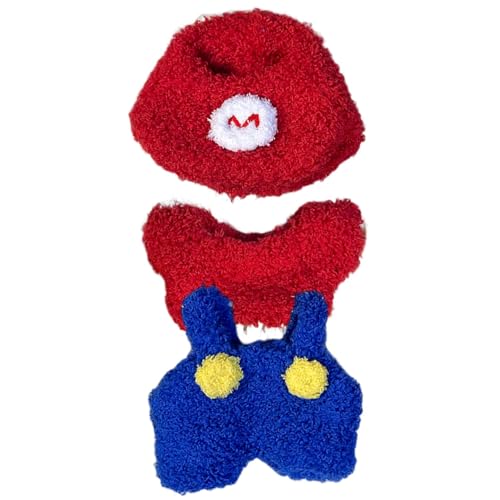 3 Stück Kleidung für 17 cm große Puppe, Klempner-Kostüm, süßes Puppen-Outfit-Zubehör 3 Stück Kleidung für 17 cm große Puppe, Klempner-Kostüm, süßes Puppen-Outfit-Zubehör von LAIBUY