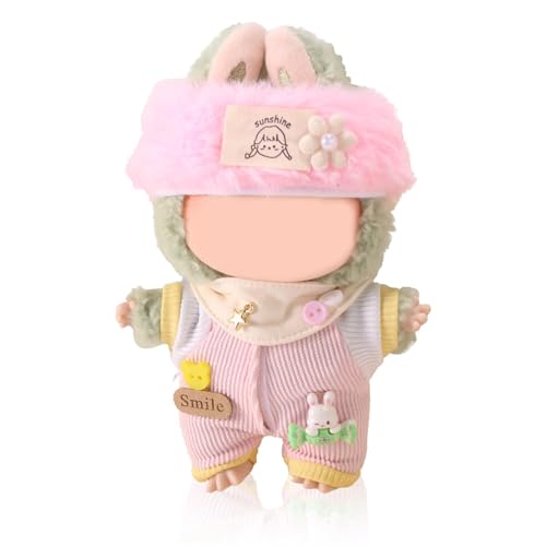 3 x 17 cm große Puppenkleidung, inklusive 1 Overall, 1 Stirnband und Halstuch, niedliches Kawaii-Zucker-Outfit, Zubehör, keine Puppe im Lieferumfang enthalten 3 x 17 cm große Puppenkleidung, inklusive 1 Overall, 1 Stirnband und Halstuch, niedliches Kawaii-Zucker-Outfit, Zubehör, keine Puppe im Lieferumfang enthalten von LAIBUY