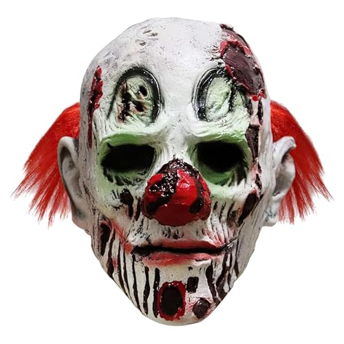 Halloween Horror Clown Maske - Gruselige Latexmaske für Halloween-Party, gruseliges Kostümzubehör für Erwachsene und Jugendliche Halloween Horror Clown Maske - Gruselige Latexmaske für Halloween-Party, gruseliges Kostümzubehör für Erwachsene und Jugendliche von LAIBUY