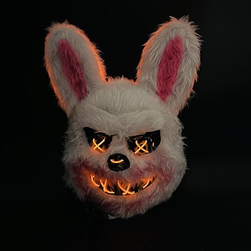 Halloween Leuchtende LED Tiermaske, Leuchtende Plüschbär und Hasenmaske eignen sich für Urlaub Dressing Halloween Kostüm Maskerade Party, Karneval, Geschenke Halloween Leuchtende LED Tiermaske, Leuchtende Plüschbär und Hasenmaske eignen sich für Urlaub Dressing Halloween Kostüm Maskerade Party, Karneval, Geschenke von LAIBUY