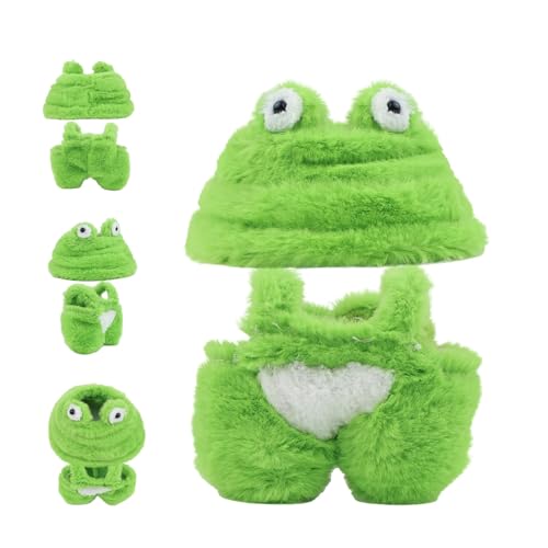 Kleidung für Puppe, 17 cm, Zubehör, Anzug, niedliche Kleidung für Puppen, Tierstil-Outfits (keine Puppe) (Frosch) von LAIBUY