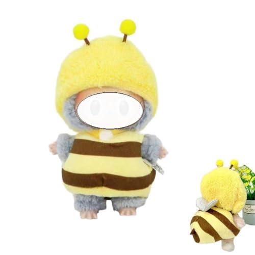 Kleidung für Puppen, 17 cm (ohne Puppe), Outfit für Puppen, Kleid und Haarnadel-Set für Puppen (Bienen) von LAIBUY