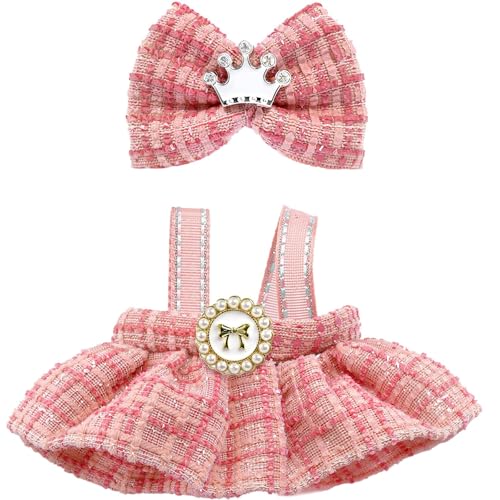 Kleidung für Puppen, 17 cm (ohne Puppe), Outfit für Puppenkleid, Haarnadel-Set für Puppen (Rosa) von LAIBUY