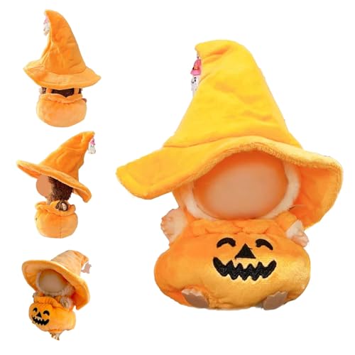 Kleidung für Puppen, süßes Outfit für 17 cm, 1-teiliges Kostümzubehör, (Puppe nicht im Lieferumfang enthalten), perfekt für Sammler und Verkleidungen (Halloween-Kürbis-Set B) von LAIBUY