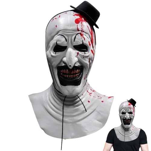 LAIBUY Terrifier Art der Clown, gruselige Killer-Clown-Joker-Maske, Terrifiers, Halloween, Cosplay, Zubehör, gruseliger Killer, Rollenspiel LAIBUY Terrifier Art der Clown, gruselige Killer-Clown-Joker-Maske, Terrifiers, Halloween, Cosplay, Zubehör, gruseliger Killer, Rollenspiel von LAIBUY