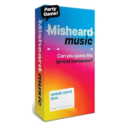 Misheard Music-Guess The Lyric Nonsense The Music Partyspiel Guess The Song or Artist, 500 Lyrical Nonsense Cards Fast-Paced Family Card Game Misheard Music-Guess The Lyric Nonsense The Music Partyspiel Guess The Song or Artist, 500 Lyrical Nonsense Cards Fast-Paced Family Card Game von LAIBUY