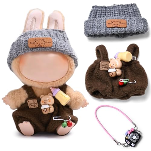 Niedliche Puppenkleidung, 17 cm, bezaubernder einteiliger Strampler mit Hut und Kamera, modisches Outfit Zubehör für Puppe Niedliche Puppenkleidung, 17 cm, bezaubernder einteiliger Strampler mit Hut und Kamera, modisches Outfit Zubehör für Puppe von LAIBUY