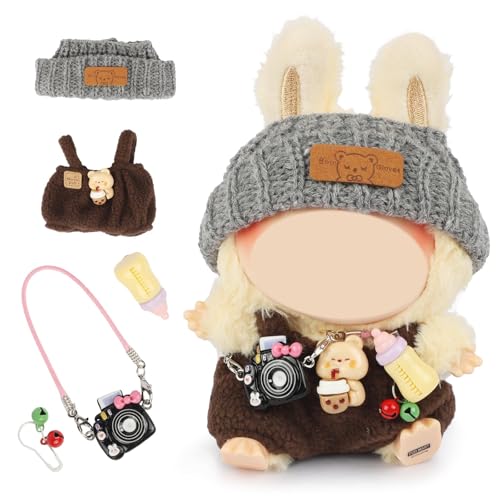 Puppenkleidung, 17 cm/15 cm, Puppen-Outfit-Set, luxuriöser schicker Stil, High-End-Mode, geeignetes Zubehör (ohne Puppe) (braun) von LAIBUY