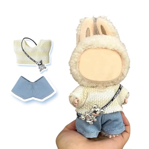 Puppenkleidung (keine Puppe), süßes Puppen-Outfit-Zubehör mit Pullover + Denim-Jeans + Hose, kleines Kawaii-Kleidungsset für Puppen (Stil 4) von LAIBUY