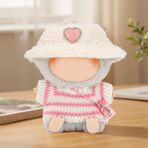 Puppenkleidung für L-bu, 3-teiliges Outfits, Puppenzubehör, inklusive Stick-Bodys, Hüte und Tasche, Kleidungsset für 17 cm große L-BU Spielzeug, Geschenke für Jungen und Mädchen, Geburtstagsparty Puppenkleidung für L-bu, 3-teiliges Outfits, Puppenzubehör, inklusive Stick-Bodys, Hüte und Tasche, Kleidungsset für 17 cm große L-BU Spielzeug, Geschenke für Jungen und Mädchen, Geburtstagsparty von LAIBUY