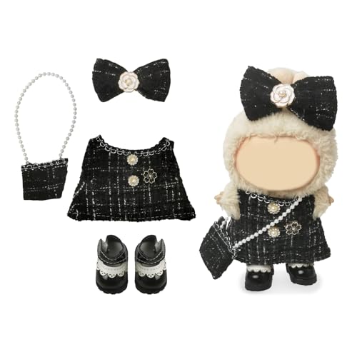 Puppenkleidung mit verstellbaren Gürteln und süßem Hut, Sommer-Overall-Outfits für 17 cm große Puppen, niedliches modisches Bekleidungsset für Sitzpuppen im Alltag, Braun Puppenkleidung mit verstellbaren Gürteln und süßem Hut, Sommer-Overall-Outfits für 17 cm große Puppen, niedliches modisches Bekleidungsset für Sitzpuppen im Alltag, Braun von LAIBUY
