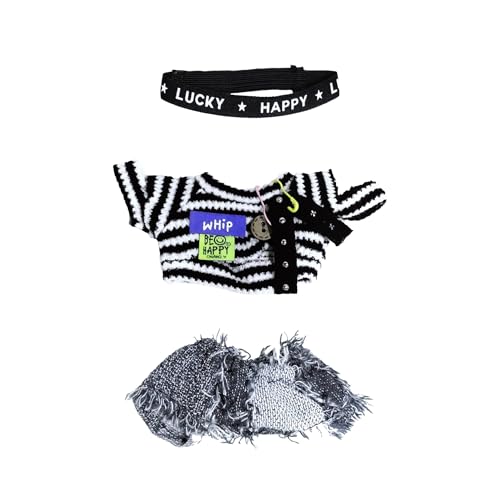 Puppenkleidungs-Set, 17 cm, bezaubernde Outfits für Puppen, stilvolles Zubehör, Kleidung, austauschbare Kleidungssammlungen, inklusive gestreiftem T-Shirt, Shorts, Stirnband (gestreiftes T-Shirt-Set) Puppenkleidungs-Set, 17 cm, bezaubernde Outfits für Puppen, stilvolles Zubehör, Kleidung, austauschbare Kleidungssammlungen, inklusive gestreiftem T-Shirt, Shorts, Stirnband (gestreiftes T-Shirt-Set) von LAIBUY