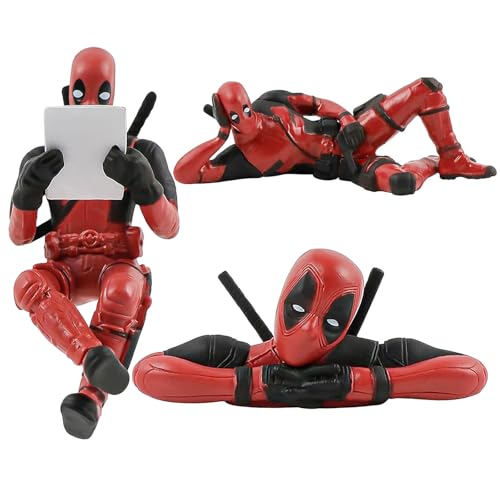 LAINIKE 3 Stück Deadpool Auto-Dekoration, Lustige Anime-Figur Zubehör, Innenausstattung, Geschenk für Männer von LAINIKE