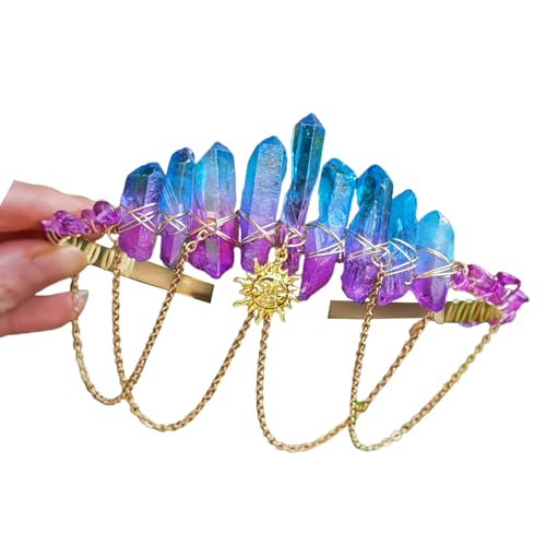 LAIOUSN Braut-Haarreif für Mädchen, Geburtstag, Party, eleganter Festzug, gewebter Kristall, Mädchen, König, Kostüm, Kopfbedeckung, Halloween, Stirnband, Kronen LAIOUSN Braut-Haarreif für Mädchen, Geburtstag, Party, eleganter Festzug, gewebter Kristall, Mädchen, König, Kostüm, Kopfbedeckung, Halloween, Stirnband, Kronen von LAIOUSN