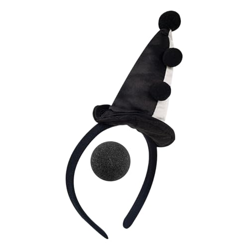 LAIOUSN Clown-Accessoire mit Stirnbändern und Nase, lustiges Kostümzubehör für verschiedene Altersgruppen und Festival-Anlässe, Cosplay-Kopfbedeckung LAIOUSN Clown-Accessoire mit Stirnbändern und Nase, lustiges Kostümzubehör für verschiedene Altersgruppen und Festival-Anlässe, Cosplay-Kopfbedeckung von LAIOUSN