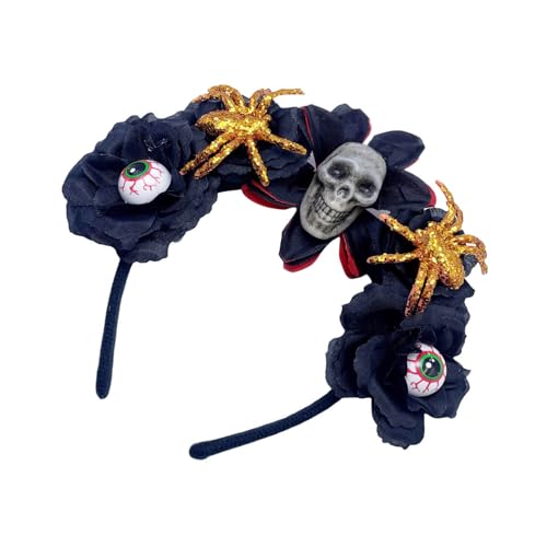 LAIOUSN Dark Series Skelett Hairhoop Party Requisiten Stirnband Cosplay Kostüm Haarband Gruselige Blume Haarband Halloween Supplies Skull Handband LAIOUSN Dark Series Skelett Hairhoop Party Requisiten Stirnband Cosplay Kostüm Haarband Gruselige Blume Haarband Halloween Supplies Skull Handband von LAIOUSN