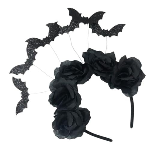 LAIOUSN Einzigartige Kopfbedeckung, weiches Fledermausohren-Haarband mit schimmernden Details, Cosplay, für Halloween-Kostüm, für Erwachsene, Stoff-Stirnband LAIOUSN Einzigartige Kopfbedeckung, weiches Fledermausohren-Haarband mit schimmernden Details, Cosplay, für Halloween-Kostüm, für Erwachsene, Stoff-Stirnband von LAIOUSN