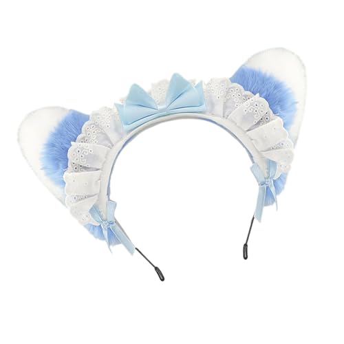LAIOUSN Haarreif mit pelzigen Tierohren, bezaubernder Haarschmuck für Rollenspiele, Veranstaltungen, Halloween, Cosplay, Katzenohren, Haarschmuck von LAIOUSN