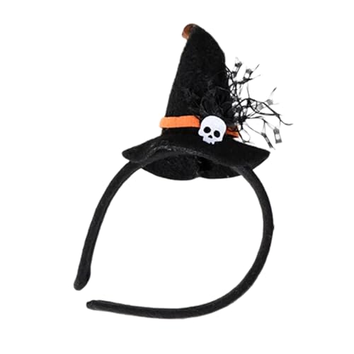 LAIOUSN Halloween Hexenhut Haarbänder Cosplay Stirnband Styling Ornament Zubehör Kostüm Kopfschmuck für Kinder und Erwachsene Einstellbare Größe Kopfbedeckung von LAIOUSN