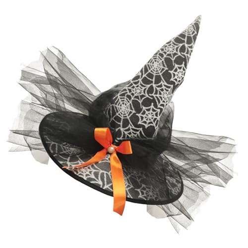 LAIOUSN Hexenhut, einzigartiges Netz, dekoriert für Mode-Enthusiasten, geeignet für Halloween-Kostüm, Cosplay, Party, Halloween, Hexenhut-Dekoration LAIOUSN Hexenhut, einzigartiges Netz, dekoriert für Mode-Enthusiasten, geeignet für Halloween-Kostüm, Cosplay, Party, Halloween, Hexenhut-Dekoration von LAIOUSN
