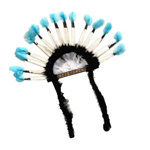 LAIOUSN Indisches gefiedertes Stirnband, Festival, Feier, Kostüm, Requisiten, Kopfbedeckung, Party, Kopfschmuck, Karneval, kultureller Tribal, gefiederter Stammesstil LAIOUSN Indisches gefiedertes Stirnband, Festival, Feier, Kostüm, Requisiten, Kopfbedeckung, Party, Kopfschmuck, Karneval, kultureller Tribal, gefiederter Stammesstil von LAIOUSN