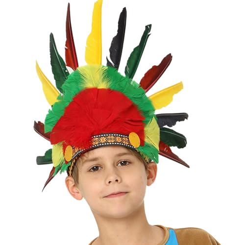 LAIOUSN Indisches gefiedertes Stirnband, Festival, Feier, Kostüm, Requisiten, Kopfbedeckung, Party, Kopfschmuck, Karneval, kultureller Tribal, gefiederter Stammesstil LAIOUSN Indisches gefiedertes Stirnband, Festival, Feier, Kostüm, Requisiten, Kopfbedeckung, Party, Kopfschmuck, Karneval, kultureller Tribal, gefiederter Stammesstil von LAIOUSN