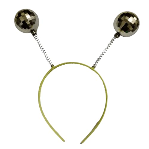 LAIOUSN Schimmerndes Silber-Stirnband, Party-Haarschmuck, Kostüm, Kopfbedeckung für Halloween-Party, mit zwei runden Alien-Bällen LAIOUSN Schimmerndes Silber-Stirnband, Party-Haarschmuck, Kostüm, Kopfbedeckung für Halloween-Party, mit zwei runden Alien-Bällen von LAIOUSN