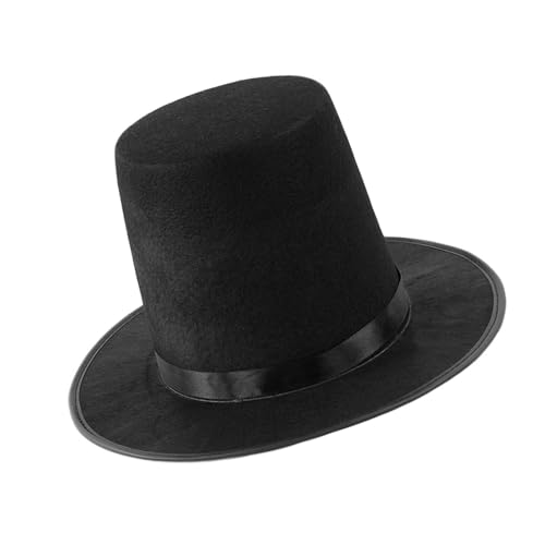 LAIOUSN Schwarzer Satin-Gürtel, hoher Hut für Halloween-Party, Theateraufführungen, Erwachsene und Kinder, Cosplay-Kostüm, Zubehör groß LAIOUSN Schwarzer Satin-Gürtel, hoher Hut für Halloween-Party, Theateraufführungen, Erwachsene und Kinder, Cosplay-Kostüm, Zubehör groß von LAIOUSN
