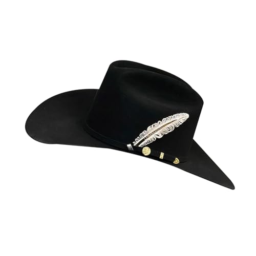 LAIOUSN Western-Fedora-Hut für Abendparty, auffälliger Musik-Hut, Halloween, Mottoparty, gewebter Gürtel, Kopfbedeckung für Damen von LAIOUSN