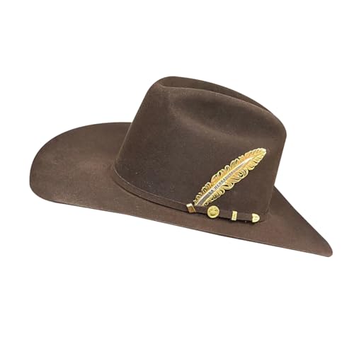 LAIOUSN Western-Fedora-Hut für Abendparty, auffälliger Musik-Hut, Halloween, Mottoparty, gewebter Gürtel, Kopfbedeckung für Damen von LAIOUSN