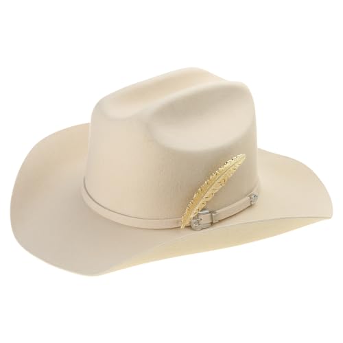 LAIOUSN Western-Fedora-Hut für Abendparty, auffälliger Musik-Hut, Halloween, Mottoparty, gewebter Gürtel, Kopfbedeckung für Damen von LAIOUSN