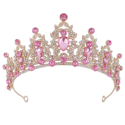 LAIOUSN Wunderschön gestaltete Prinzessinnenkronen mit verstellbarer Kopfbedeckung für Modeliebhaber bei Geburtstagen, Hochzeiten oder Cosplay-Veranstaltungen, Hochzeitskronen von LAIOUSN