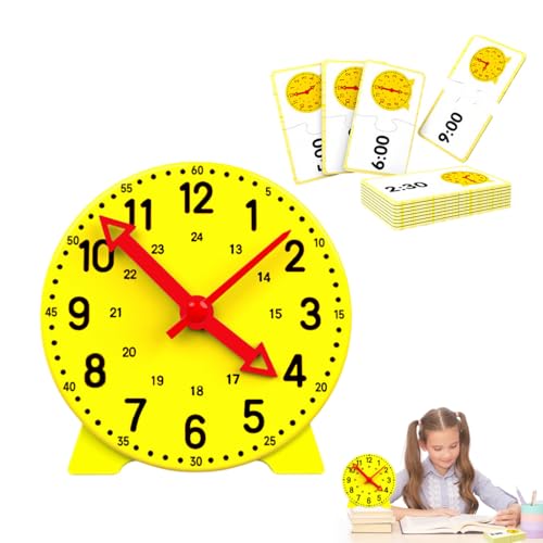 LAJUP Lernuhr Kinder,Uhr Lernen,Lernen Lernspielzeug Geschenk,Zeitunterrichts Schulbedarf,Geschenke Zur Einschulung Junge Mädchen,Pädagogisches Geschenk von LAJUP