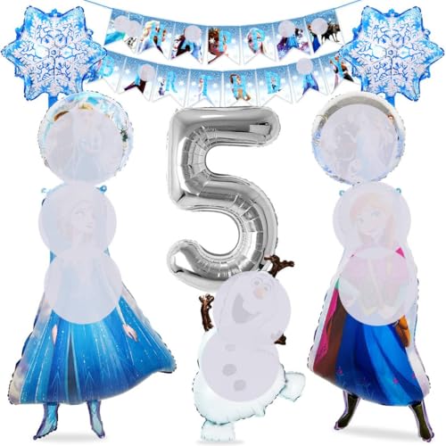 Blau Folienballon 5 Jahre,Blau Luftballon Deko Geburtstag 5 Jahre,Aluminium Ballon 5. Kindergeburtstag für Junge Party Dekoration Kinder von LAKIND