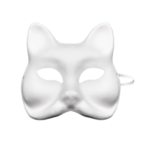 LALABTCD Katzenmaske Mask Kit, Tier Katze Maske DIY Set Katzenmasken, Maske Kunsthandwerk Kit, DIY Blank Gesicht Maske Kostüm für Maskerade Funny DIY Maske, Schminke Karneval Maskerade Party Cosplay LALABTCD Katzenmaske Mask Kit, Tier Katze Maske DIY Set Katzenmasken, Maske Kunsthandwerk Kit, DIY Blank Gesicht Maske Kostüm für Maskerade Funny DIY Maske, Schminke Karneval Maskerade Party Cosplay von LALABTCD