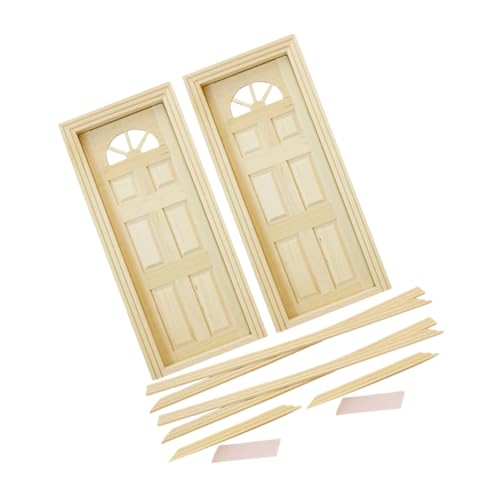 2 Stück Miniatur-puppenhaus-tür Aus Holz, Unbemalt, DIY-handwerkstür Für Puppenhaus-gebäude, Puppenhaus-Wohnzimmer- Oder Schlafzimmer-Dekoration 2 Stück Miniatur-puppenhaus-tür Aus Holz, Unbemalt, DIY-handwerkstür Für Puppenhaus-gebäude, Puppenhaus-Wohnzimmer- Oder Schlafzimmer-Dekoration von LALADEFIEE