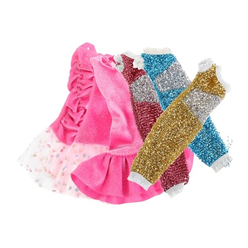 LALADEFIEE Glitzerndes Pailletten-Kleiderset Für Puppen 6-teilig EIN-Schulter-Rock Für Puppen von LALADEFIEE