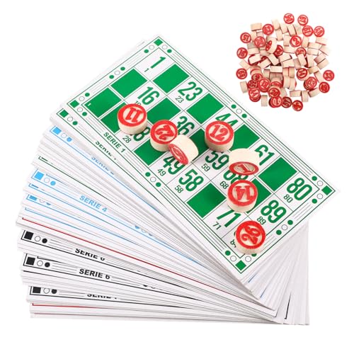 LALADEFIEE 1 Satz Bingo-Zahlenschach Schachspielspielzeug Retro tragbar hühner holzspielzeug Card Game für den besten Ehemann Aller Zeiten Bingo-Brettspiel Papier von LALADEFIEE