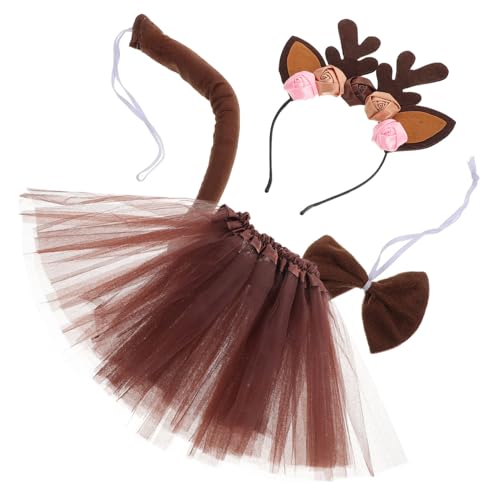 LALADEFIEE 1 Satz Geweih Stirnband Rock Und Requisite Tier Kostüm Zubehör Cosplay Party Versorgung Weihnachten Tutu Mädchen Tutu Rock LALADEFIEE 1 Satz Geweih Stirnband Rock Und Requisite Tier Kostüm Zubehör Cosplay Party Versorgung Weihnachten Tutu Mädchen Tutu Rock von LALADEFIEE