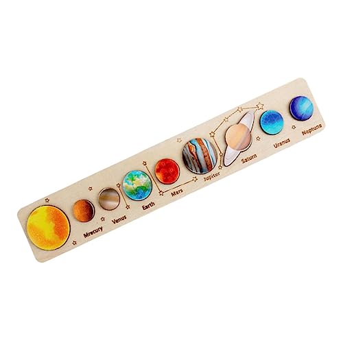 LALADEFIEE 1 Satz Planeten -Puzzlespielzeug DIY-Planetenbausatz Lern-Matching-Board Weltraumspielzeug für Kleinkinder Puzzle- für Planeten für hölzern von LALADEFIEE