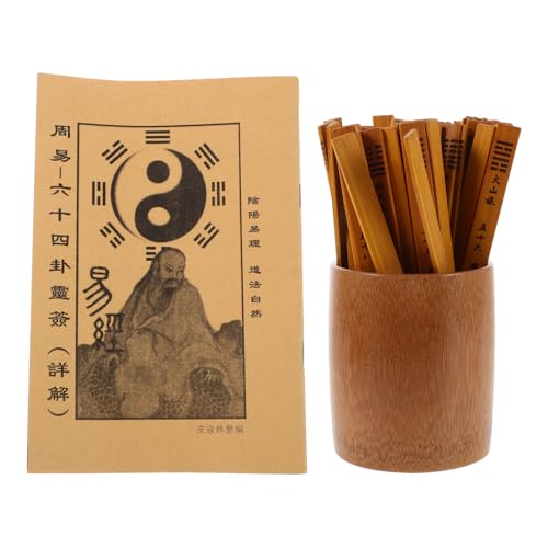 LALADEFIEE 1 Satz Wahrsagestäbe Aus Bambus, Chinesisches Wahrsagewerkzeug, Traditionelles Übungswerkzeug Für Den Taoismus, Genaue Und Spirituelle Anleitung, Requisite Mit Buch Und Bild LALADEFIEE 1 Satz Wahrsagestäbe Aus Bambus, Chinesisches Wahrsagewerkzeug, Traditionelles Übungswerkzeug Für Den Taoismus, Genaue Und Spirituelle Anleitung, Requisite Mit Buch Und Bild von LALADEFIEE