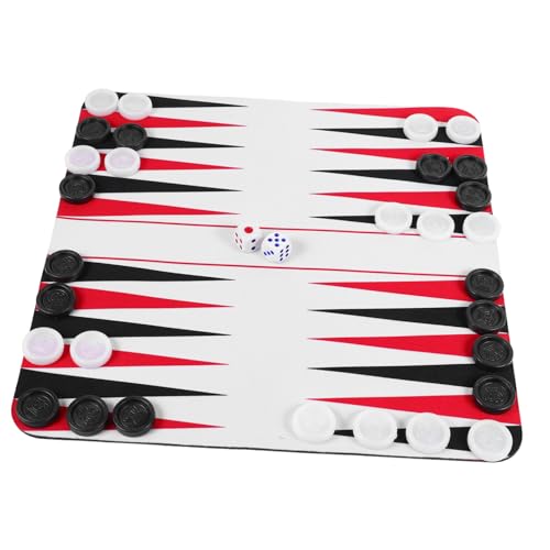 LALADEFIEE 1 Set Backgammon-Set Tragbares Backgammon-Spiel Reisebrettspiel Für Outdoor-aktivitäten, Partys Und Urlaub von LALADEFIEE