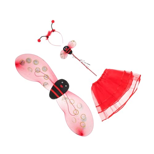 LALADEFIEE 1 Set Kinder Marienkäfer Kostüm Set Marienkäfer Flügel Stirnband Und Tutu Rock Fee Zauberstäbe Halloween Kostüm Zubehör LALADEFIEE 1 Set Kinder Marienkäfer Kostüm Set Marienkäfer Flügel Stirnband Und Tutu Rock Fee Zauberstäbe Halloween Kostüm Zubehör von LALADEFIEE